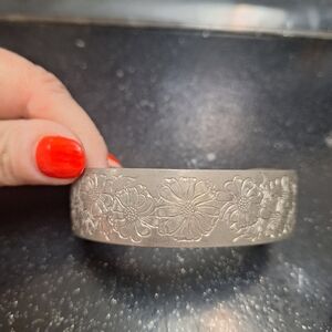 Kirk Steiff Carved Pewter Vintage Bracelet